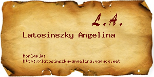 Latosinszky Angelina névjegykártya